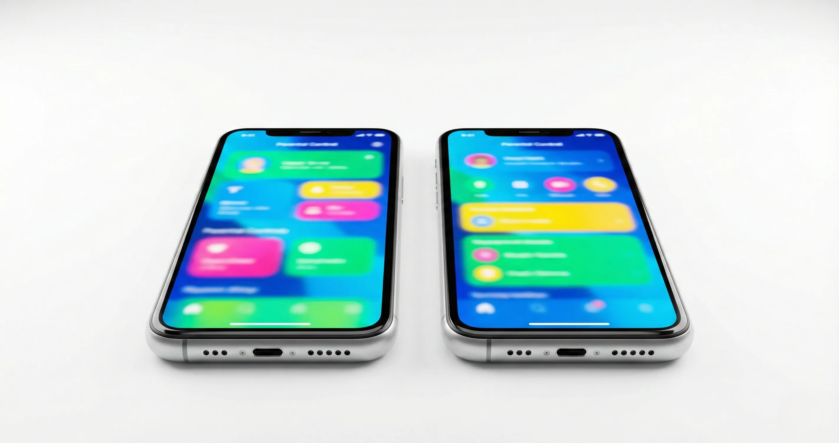 Parental control apps on phone screens side by side - bark alternative