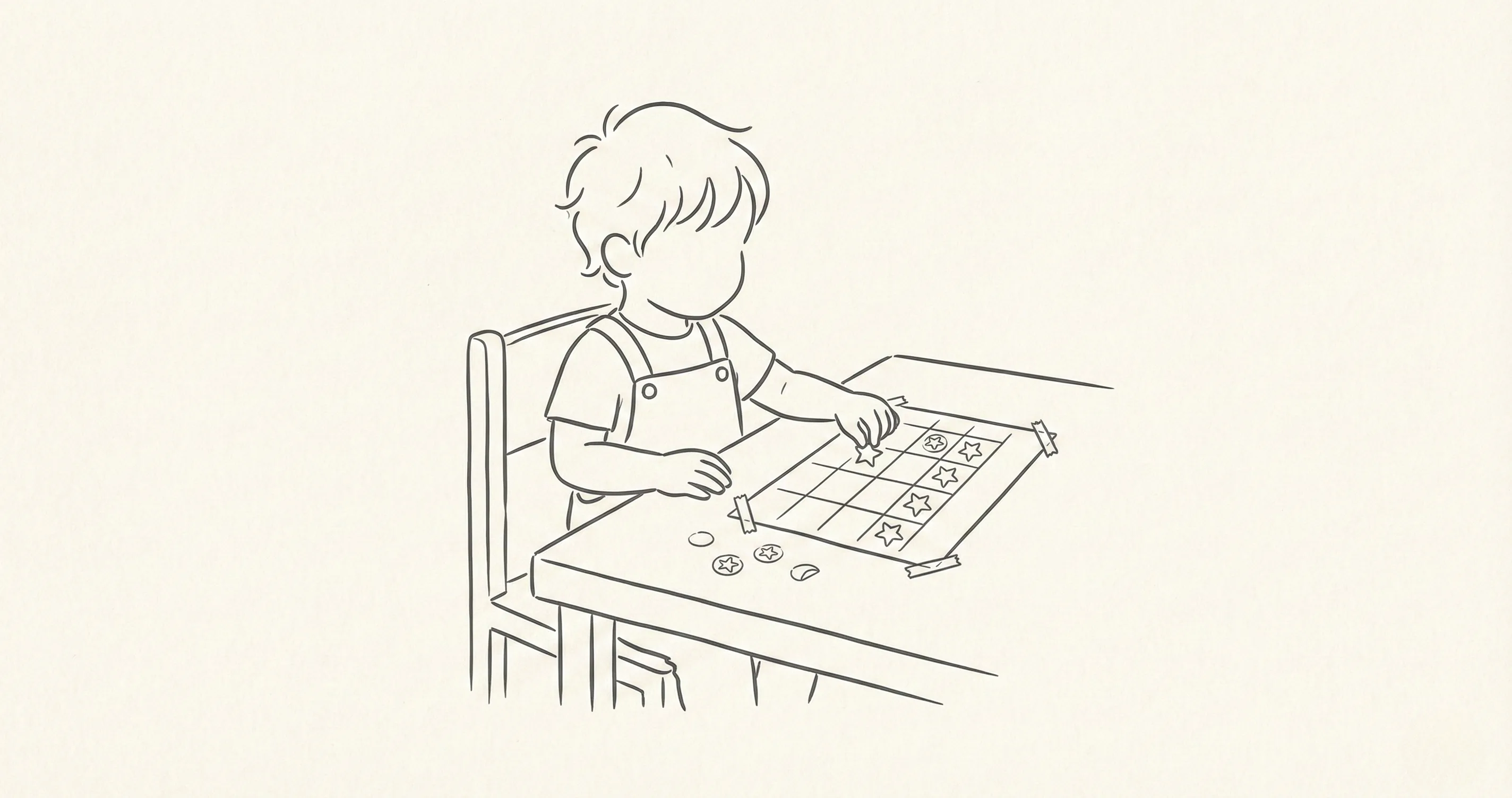 Illustrated guide page with reinforcement examples beside a child - positive reinforcement parenting