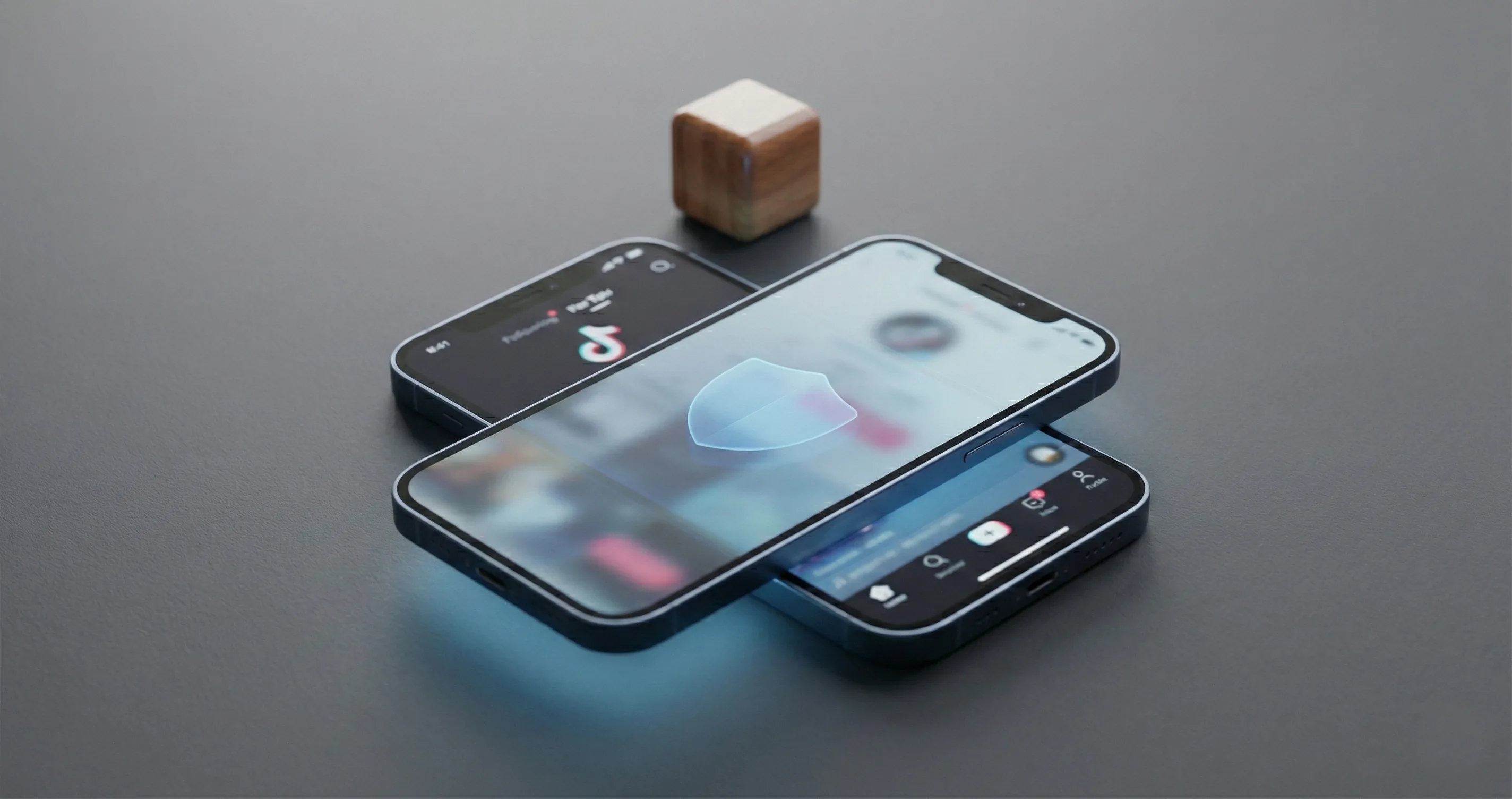 Phone showing TikTok app with parental control settings icons - tiktok parental controls
