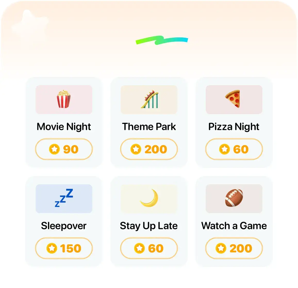 Timily reward shop where kids earn and redeem rewards through effort and positive screen time habits